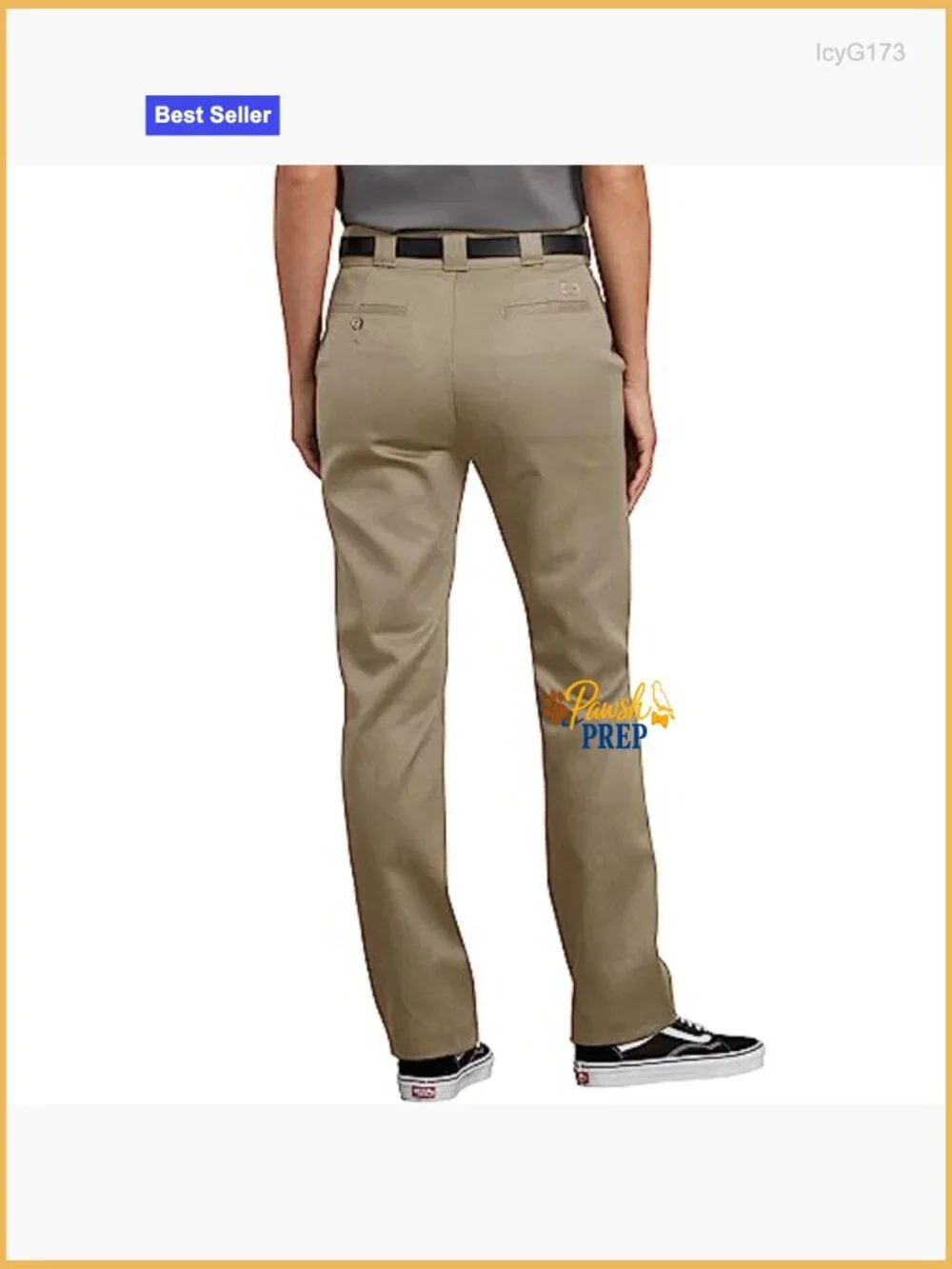 Slim Straight Flex Work Pants Heavy Duty Chinos 5-Pocket Stretch Khaki